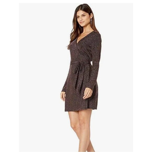 PAIGE Dresses & Skirts - PAIGE Lucielle Longsleeve Stretchy Lurex Metallic Wrap Size XS